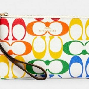 Coach Rainbow Wristlet